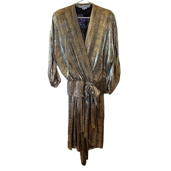 norma waters Dresses & Skirts - vintage 80s / 90s gold dress also inspired from the 20s very gatsby